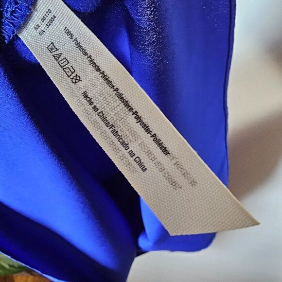 EUC LIKE NEW FREE PEOPLE INTIMATELY ELECTRIC BLUE V NECK WRAP TANK DRESS SZ LRG - Picture 8 of 10